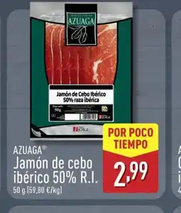 ALDI AZUAGA Jamón de Cebo Ibérico 50% oferta