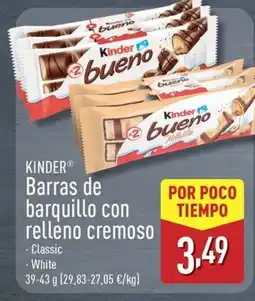 ALDI KINDER Barras de barquillo con relleno cremoso oferta