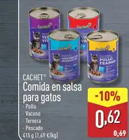 ALDI CACHET Comida en salsa para gatos oferta