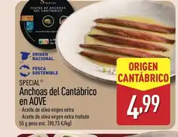 ALDI SPECIAL Anchoas del en AOVE oferta