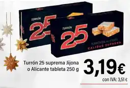 Cash Ifa Turrón 25 suprema Jijona o Alicante tableta oferta