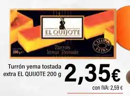 Cash Ifa EL QUIJOTE Turron Yema Tostada yema extra oferta