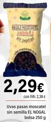 Cash Ifa EL NOGAL Uvas pasas moscatel sin semilla oferta