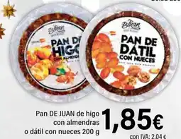Cash Ifa DE JUAN Pan de higo con almendras o dátil con nueces oferta