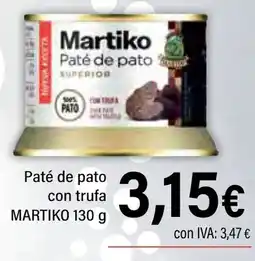 Cash Ifa MARTIKO Paté de pato con trufa oferta