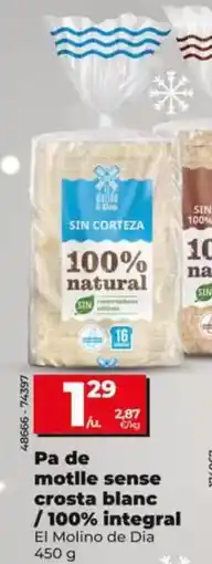 Dia El molino de dia - pan de molde sin corteza blanco/100% integral oferta