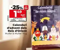 Dia Muller & muller - calendario de adviento de reyes magos oferta