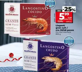 Dia Dia mari marinera - langostino grande cocido/crudo 32/48 piezas oferta