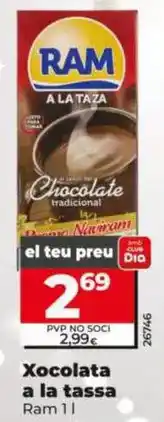 Dia Ram - chocolate a la taza oferta