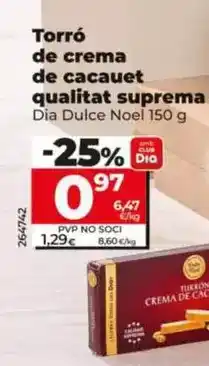 Dia Dia dulce noel - turron de crema de cacahuete calidad suprema oferta