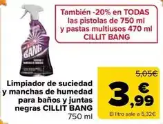 Carrefour Market Cillit bang - limpiador de suciedad y manchas de humedad para baños y juntas negras oferta
