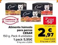 Carrefour Market Cesar - alimento húmedo para perros oferta