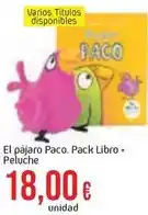 FROIZ El pájaro paco. pack libro + peluche oferta