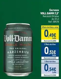 Makro Voll-damm - cerveza oferta