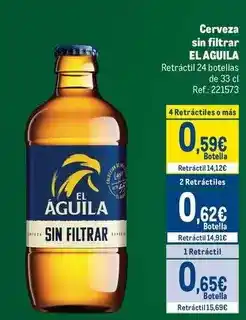 Makro El águila - cerveza sin filtrar oferta