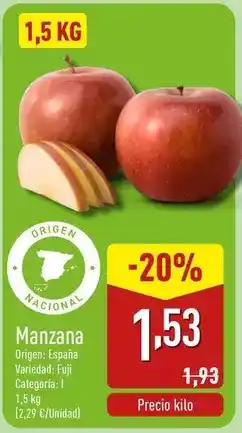 ALDI Origen - manzana oferta