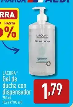 ALDI Lacura - gel de ducha con dispensador oferta