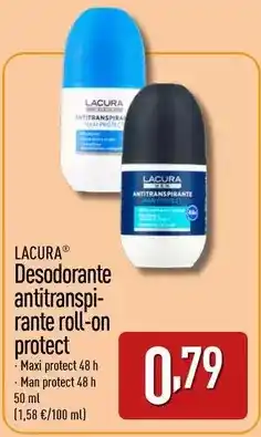 ALDI Lacura - desodorante antitranspi-rante roll-on protect oferta
