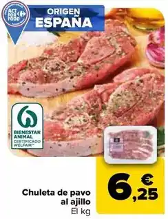 Carrefour Chuleta de pavo al ajillo oferta