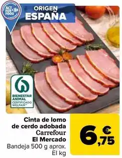 Carrefour Carrefour el mercado - cinta de lomo de cerdo adobada oferta