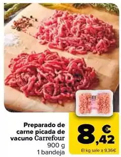 Carrefour Carrefour - preparado de carne picada de vacuno oferta