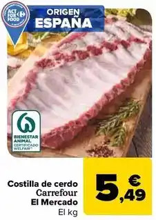 Carrefour Carrefour el mercado - costilla de cerdo oferta