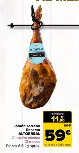 Carrefour Altorreal - jamon serrano reserva oferta