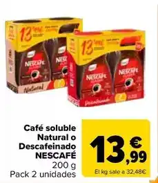 Carrefour Nescafé - cafe soluble natural o descafeinado oferta