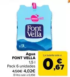 Carrefour Font vella - agua oferta