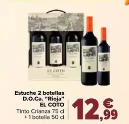 Carrefour El coto - estuche 2 botellas d.o.ca. rioja oferta
