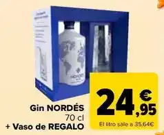 Carrefour Nordes - gin + vaso de regalo oferta