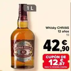 Carrefour Chivas - whisky 12 años oferta