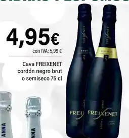 Cash Ifa FREIXENET Cava cordón negro brut o semiseco oferta