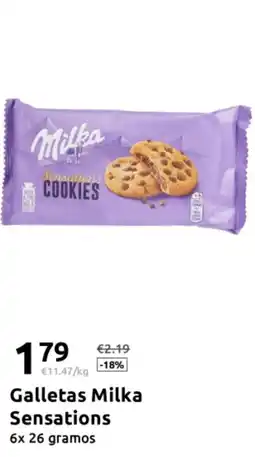 Action MILKA Galletas Sensations oferta