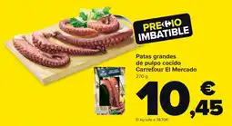 Carrefour Market Patas grandes de pulpo cocido Carrefour El Mercado oferta