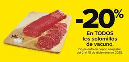 Carrefour Market En todos los solomillos de vacuno. oferta