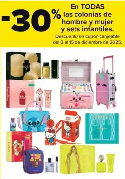 Carrefour Market En todas las colonias de hombre y mujer y sets infantiles oferta