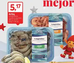 Suma Supermercados ARTIQ Langostinos crudos o cocidos oferta