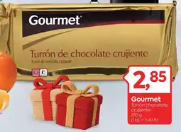 Suma Supermercados GOURMET Turrón chocolate crujiente, oferta
