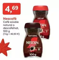 Suma Supermercados Nescafé - cafe soluble natural o descafeïnat oferta