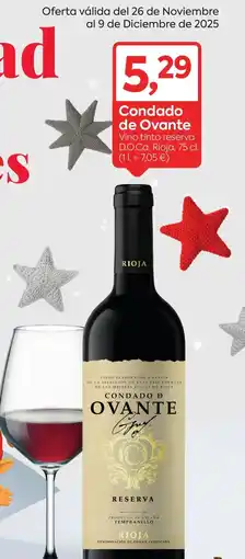 Suma Supermercados CONDADO DE OVANTE Vino tinto reserva D.O.Ca. Rioja oferta