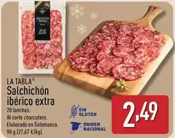 ALDI La tabla - salchichon iberico extra oferta