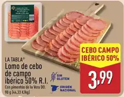 ALDI La tabla - lomo de cebo de campo iberico 50% oferta