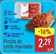 ALDI Pincho de cerdo marinado oferta