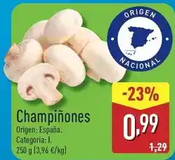 ALDI Origen - champiñones oferta