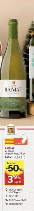 Caprabo Raimat - vi blanc chardonnay oferta