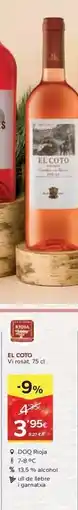Caprabo El coto - vi rosat oferta