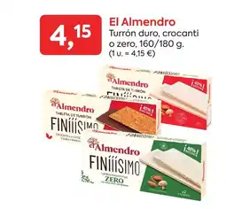 Suma Supermercados EL ALMENDRO Turrón duro, crocanti o zero oferta