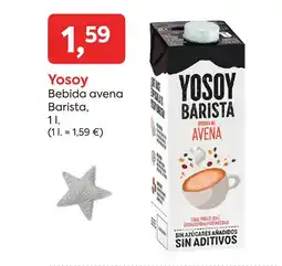 Suma Supermercados YOSOY Bebida avena Barista oferta