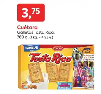 Suma Supermercados CUETARA Galletas Tosta Rica, oferta